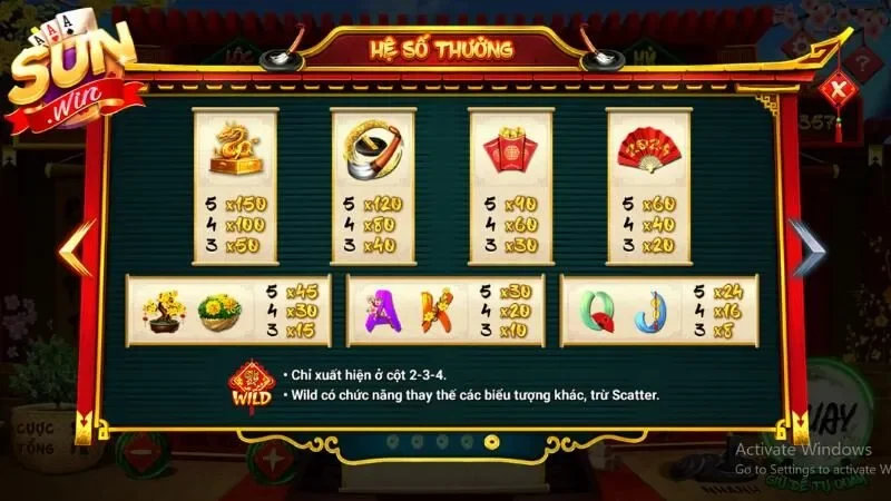 Cách tính trả thưởng trong game Ổng đồ
