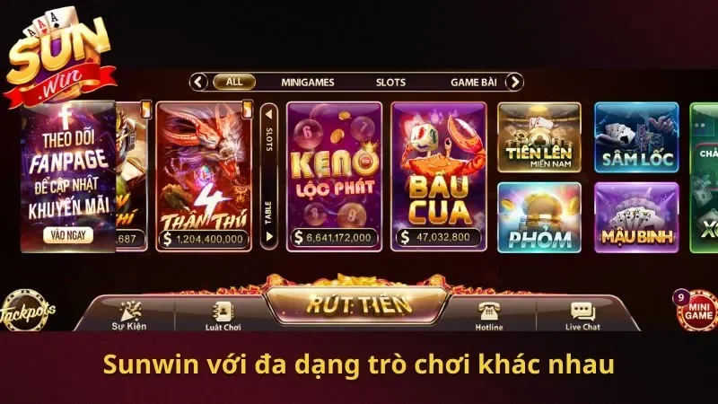 Giới thiệu Sunwin với đa dạng thể loại trò chơi