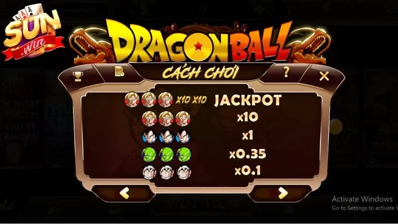 Hướng dẫn chơi Dragon Ball nổ hũ